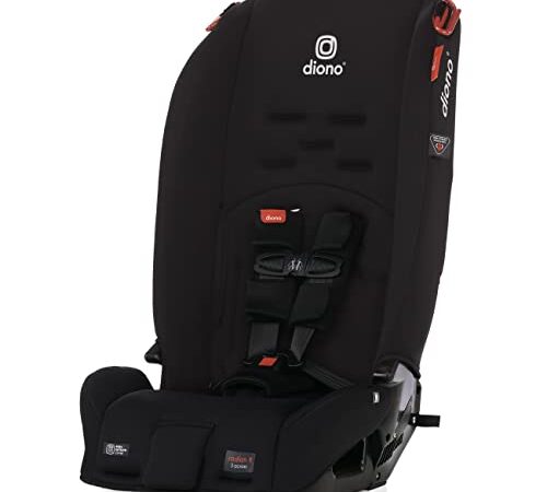 Diono Radian 3R, 3-in-1 Convertible Car Seat, Rear & Forward Facing, 10 Years 1 Car Seat, Slim Design Fits 3 Across, Jet Black