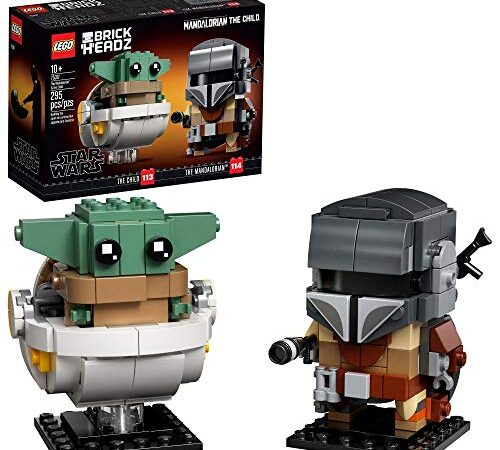 LEGO BrickHeadz Star Wars The Mandalorian & The Child 75317 Building Kit, Toy for Kids and Any Star Wars Fan Featuring Buildable The Mandalorian and The Child Figures (295 Pieces)