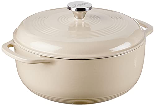 Lodge EC6D07 Enameled Dutch Oven, 6 Quart, Sandalwood