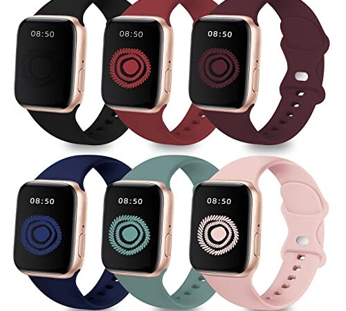 NODCIKX Sport Band Compatible with for Apple Watch Band 40mm 38mm 41mm 42mm 44mm 45mm Women and Men Soft Silicone Replacement Wrist Strap for iwatch Bands Series 8 7 6 5 4 3 2 1 SE Bracelet