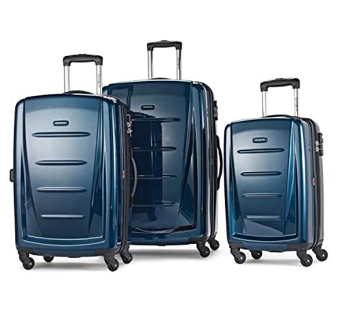 Samsonite Winfield 2 3PC Hardside (20/24/28) Luggage Set, Deep Blue