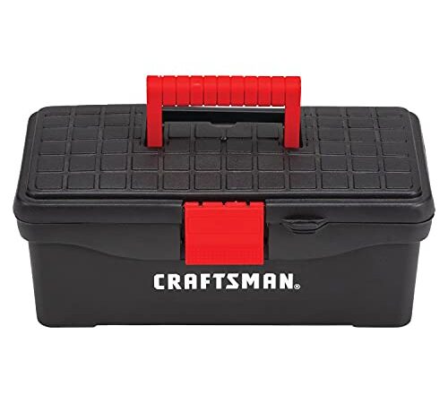 CRAFTSMAN Tool Box, Lockable, 13 in., Red/Black (CMST13004)