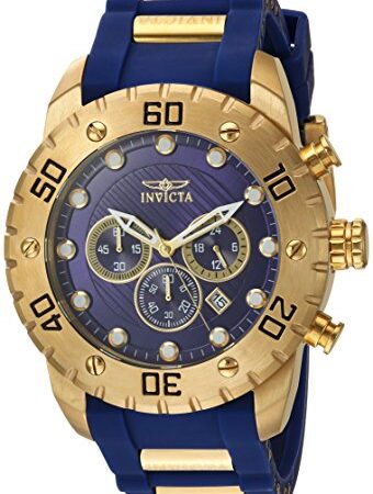 Invicta Men's 'Pro Diver' Quartz Stainless Steel and Polyurethane Casual Watch, Color:Blue (Model: 20280)