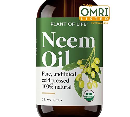 Neem Oil by Plant of Life, Multi-Purpose, Skin, USDA Certified Organic, OMRI Listed, 100% Pure, Natural, Cold Pressed Neem Seed Oil