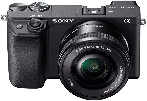 Sony Alpha a6400 Mirrorless Camera: Compact APS-C Interchangeable Lens Digital Camera with Real-Time Eye Auto Focus, 4K Video, Flip Screen & 16-50mm Lens - ILCE-6400L/B (Renewed)