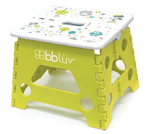 bblüv - Stëp - Foldable Step Stool - Safe, Compact and Easy to Clean (Lime)