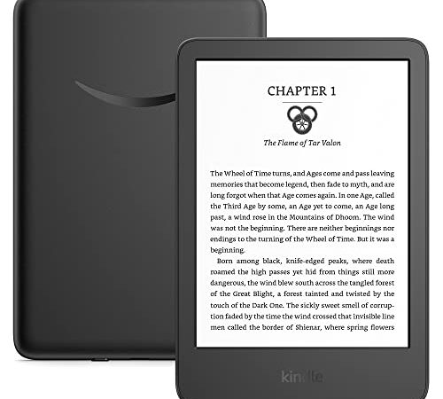 Kindle (2022 release) – The lightest and most compact Kindle, now with a 6” 300 ppi high-resolution display, and 2x the storage - Black