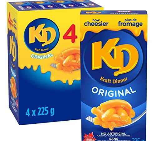 Kraft Dinner Original Macaroni & Cheese, 225g Box, 4 Count