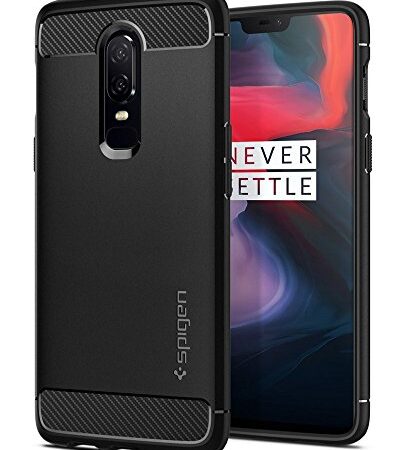 Spigen Rugged Armor Works with OnePlus 6 Case (2018) - Black