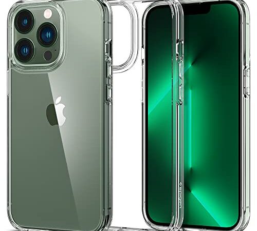 Spigen Ultra Hybrid [Anti-Yellowing Technology] Designed for iPhone 13 Pro Case (2021) - Crystal Clear