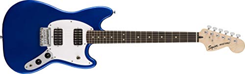 Squier by Fender Bullet Mustang HH Short Scale Beginner Electric Guitar - Blue