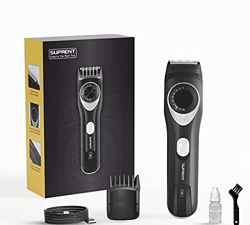 SUPRENT™ Beard Trimmers for Men All-in-one Adjustable Beard Trimmers with Li-ion Battery, 19 Built-in Precise Lengths, Long-Lasting Use, Fast USB Charging