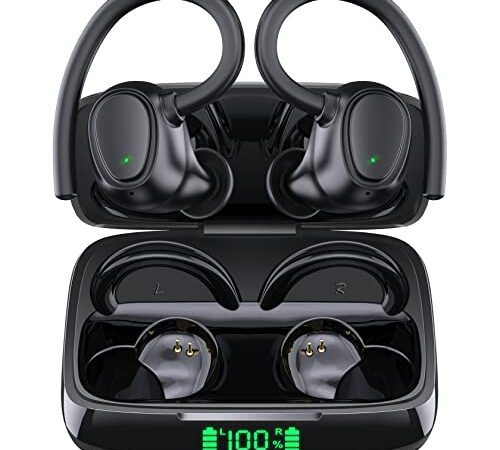 Wireless Earbuds, KORSKR Bluetooth Earbuds Touch Control Ear Buds Hi-Fi Stereo 42H Playtime Bluetooth 5.3 Earphones IPX6 Waterproof True Wireless Earbuds with Microphone Fast Charging Case for Sports