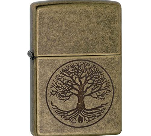 Zippo "Tree of Life" Pocket Lighter, Antique Brass