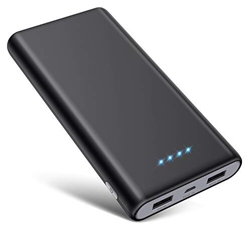 Portable Charge 26800mAh Power Bank, Commercial Design with Dual External Backup Batteries Cell Phone Charger 2 USB Ports Battery Pack for iPhone 11/Pro/Max/X/Xs, Samsung, Andriod and More