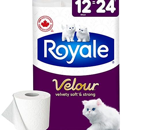 Royale Velour Toilet Paper, 12 Equals 24 Rolls, 142 Bath Tissues per roll