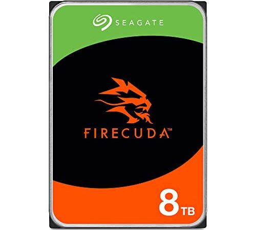 Seagate FireCuda HDD 8TB Internal Hard Drive HDD - 3.5 Inch CMR SATA 6Gb/s 7200RPM 256MB Cache 300TB/year with Rescue Services (ST8000DXZ01)