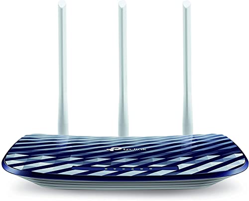 TP-Link AC750 Wireless Dual Band Router, 2.4GHz 300Mbps + 5GHz 433Mbps, 3 External Antennas (Archer C20) Black