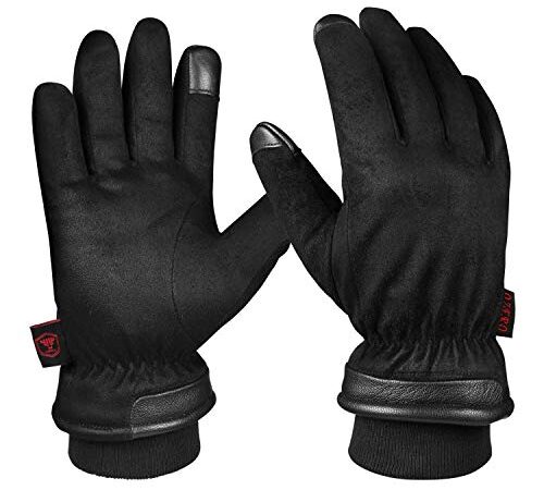 Winter Gloves Waterproof -30 ℉ Coldproof Touchscreen Warm Glove Insulated in Cold Weather for Motorcycle Driving Thermal Gifts for Men and Women Large Black