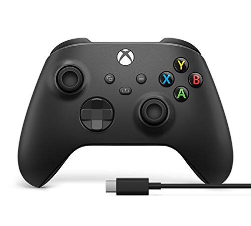 Xbox Wireless Controller + USB-C Cable for Xbox Series X|S, Xbox One, and Windows Devices, USB-C cable included - Carbon Black